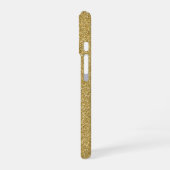 Persoonlijk elegante script goud glitter iPhone 16 hoesje (Linkerkant)