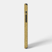 Persoonlijk elegante script goud glitter iPhone hoesje (Linkerkant)