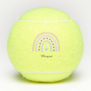 Persoonlijk elegante script naam groovy regenboog tennisballen