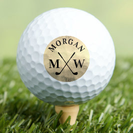 Persoonlijk Elege Gouden Monogram Golfballen