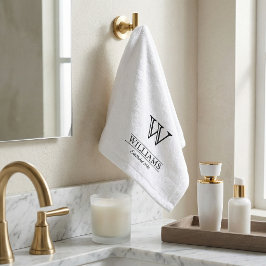 Persoonlijk Elege Klassiek Monogram Familienaam Washandje