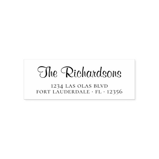 Persoonlijk Ellegant Script Zakelijk Retouradres Zelfinktende Stempel (Design)