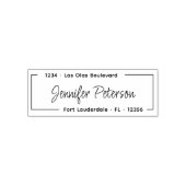 Persoonlijk Ellegant Stijlvol Script Retouradres Zelfinktende Stempel (Design)