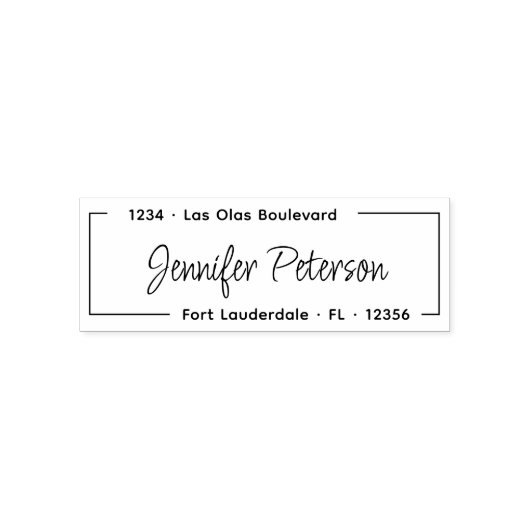 Persoonlijk Ellegant Stijlvol Script Retouradres Zelfinktende Stempel (Design)