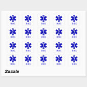 Persoonlijk EMT Ster van Levenssymbool Vierkante Sticker (Vel)