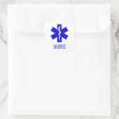 Persoonlijk EMT Ster van Levenssymbool Vierkante Sticker (Tas)