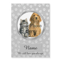 Persoonlijk en Cute Gray Custom Memorial