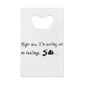 Persoonlijk en Gepersonaliseerd voor u Creditkaart Flessenopener (Achterkant)