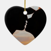 Persoonlijk engagement keramisch hart ornament (Achterkant)