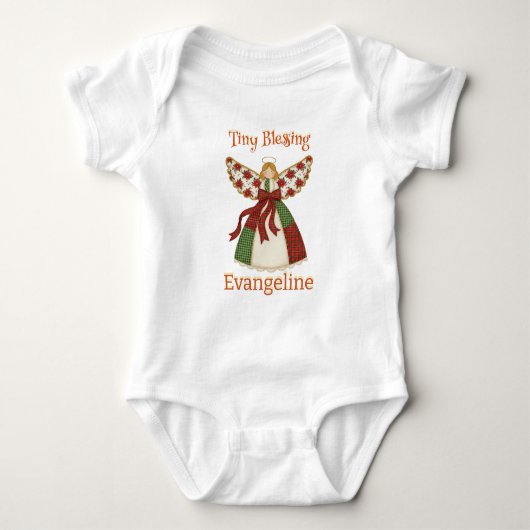 Persoonlijk engelontwerp – Mooie patchworkstijl Romper (Voorkant)