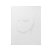 Persoonlijk enkel aangepast monogram wit notitieblok (Linkerzijde)