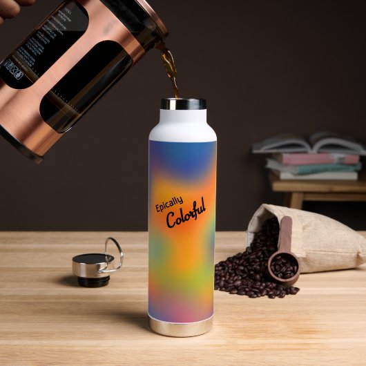 Persoonlijk Episch Kleurrijk Waterfles (Koffie (Gedraaid) )