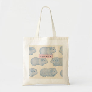 Persoonlijk esthetisch cavia-patroon tote bag