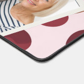 Persoonlijk esthetisch kersenpatroon naam cadeau bureaumat (Hoek)