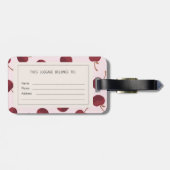 Persoonlijk esthetisch kerspatroon naam cadeau bagagelabel (Achterkant horizontaal)