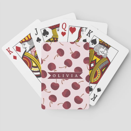 Persoonlijk esthetisch kerspatroon naam cadeau pokerkaarten (Achterkant)