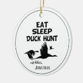 Persoonlijk eten, slapen, eenden keramisch ornament (Links)