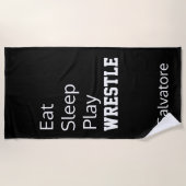 Persoonlijk eten, slapen, wandelen strandlaken (Voorkant)