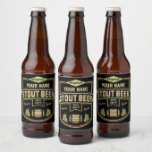 Persoonlijk Etiket Stout Donker Bier Brouwen Label (Flessen)