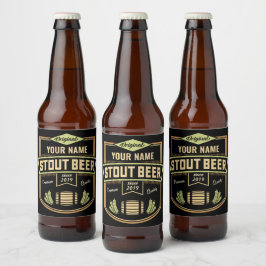 Persoonlijk Etiket Stout Donker Bier Brouwen Label