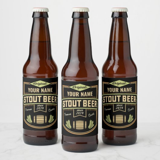 Persoonlijk Etiket Stout Donker Bier Brouwen Label (Flessen)
