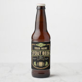 Persoonlijk Etiket Stout Donker Bier Brouwen Label (Voorkant)