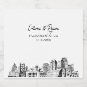 Persoonlijk etiket voor Sacramento-bierfles (Enkel label)