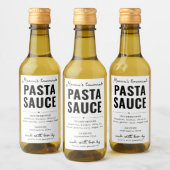 Persoonlijk etiket voor zelfgemaakte pastasaus (Flessen)