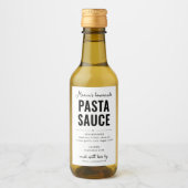 Persoonlijk etiket voor zelfgemaakte pastasaus (Voorkant)