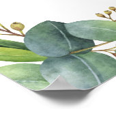 Persoonlijk Eucalyptus Baby Shower Bord Poster (Hoek)