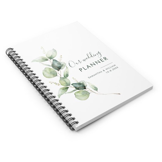 Persoonlijk Eucalyptus Trouwfeest voor Koppels Planner