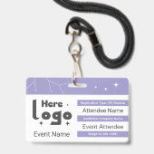 Persoonlijk evenementbadge-ID Badge (Voorzijde met lanyard)