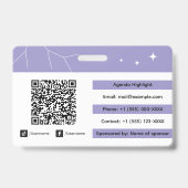 Persoonlijk evenementbadge-ID Badge (Achterkant)