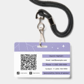 Persoonlijk evenementbadge-ID Badge (Achterkant met lanyard)