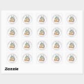 Persoonlijk Ex-Libris met stapel boeken Vierkante Sticker (Vel)