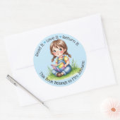 Persoonlijk ex-libris voor de klasbibliotheek van ronde sticker (Envelop)