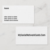 Persoonlijk  - Facebook Visitekaartje (Voorkant / Achterkant)