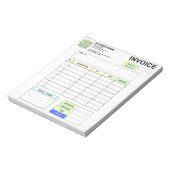 Persoonlijk factuur bestelformulier & zakelijk log notitieblok (Linkerzijde)