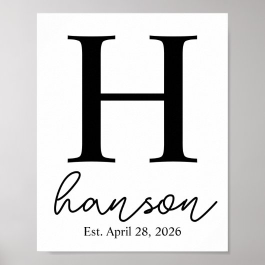 Persoonlijk familie naam bord - Aangepaste canvas Poster (Voorkant)