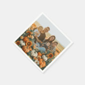 Persoonlijk Familie Pompoen Herfst Ontwerp Servet (Hoek)