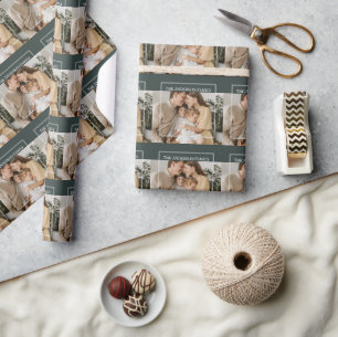 Persoonlijk familiefoto Aangepaste familienaam Cadeaupapier