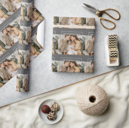 Persoonlijk familiefoto | Aangepaste familienaam Cadeaupapier