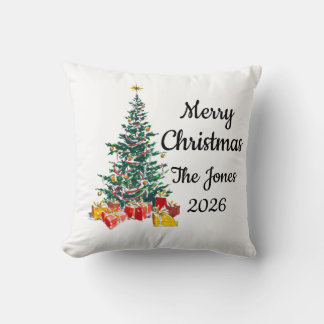 Persoonlijk familiekerstkussen kussen
