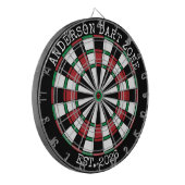 Persoonlijk familienaam Dartbord Man Cave (Voorkant Links)