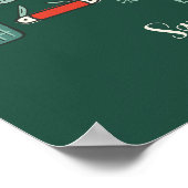 Persoonlijk familienaam meerhuis Kerstmis Poster (Hoek)