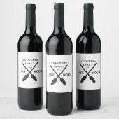 Persoonlijk familienaam meerhuis wijn etiket (Flessen)