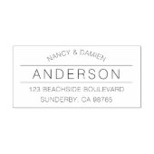 Persoonlijk familienaam Modern Return-adres Zelfinktende Stempel (Design)