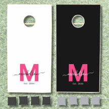 Persoonlijk familienaammonogram Roze