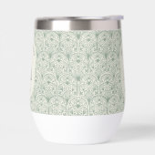 Persoonlijk familienaammonogram saliegroen deco (Links)
