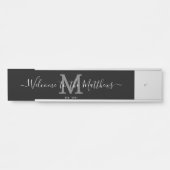 Persoonlijk familiewelkomstbord met monogram voor  deurbordje (Voorkant)